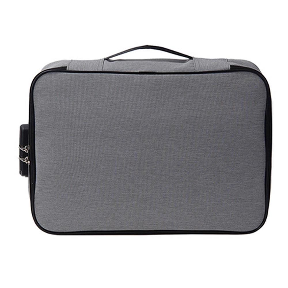 

Large Capacity Document Storage Bag Multifunctional With Lock Card Holder Case Multi-Layer Storage Durable File Storage Case