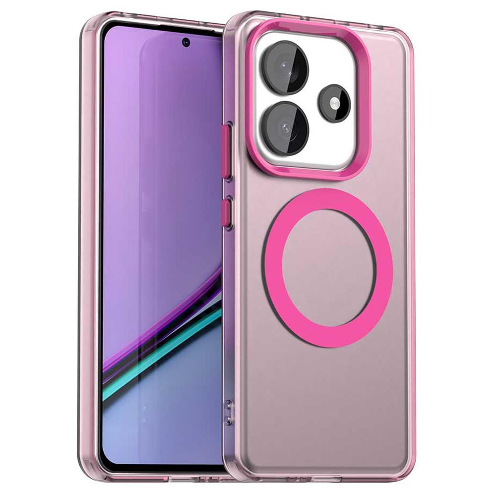 Para Xiaomi Redmi Note 14 5G Capa Compatível com MagSafe PC+TPU+PET Capa de Telefone Anti-Queda