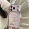 Korean Cute Pink Carousel Deer Bow iPhone 17 Pro 16 Pro Max 14 15 Case Anti Drop Protective Cover