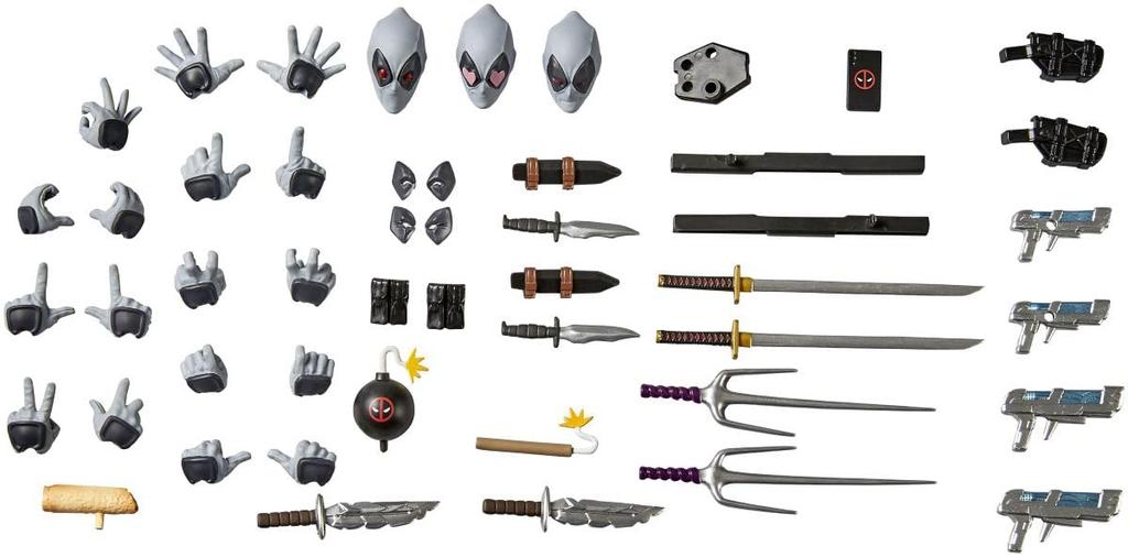 Kaiyodo Revoltech Amazing Yamaguchi Deadpool approximately 170mm PVC ABS painted action figure Ver. 2.5 X-Force Color, tall, non-scale &