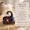 Token de Abrazo de Bolsillo Zodiacal Encanto de Bolsillo Acrílico Hecho a Mano con Tarjeta de Mensaje Recuerdo Inspirador de Consuelo Regalo Significativo para Él Ella