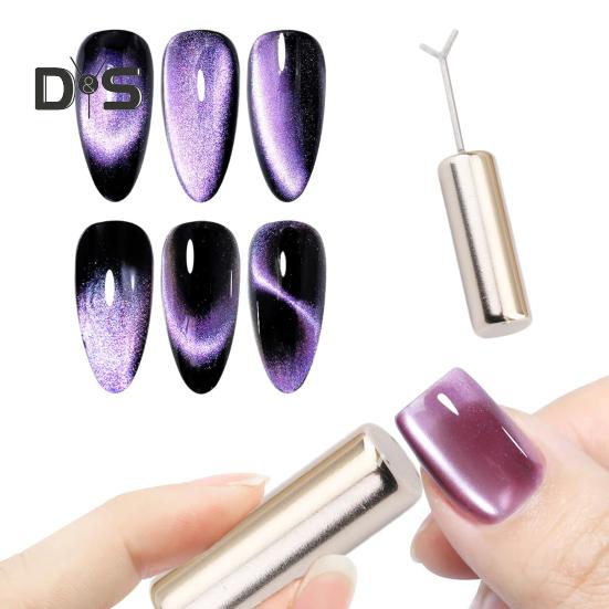 Zestaw Magnesów Serca Narzędzie do Nail Artu z Prowadnicą w Kształcie Y Pręty Magnetyczne Efekt Kociego Oka Profesjonalny Zestaw do Projektowania Paznokci do Domu Salonu