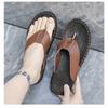 Handmade Leather Slippers Summer Fashion Men Flip Flops Outdoor Slippers Breathable Comfortable Men Flip-Flops Holiday Non Slip