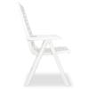 vidaXL 2 Pieces Adjustable Folding Chairs Made of Plastic, White