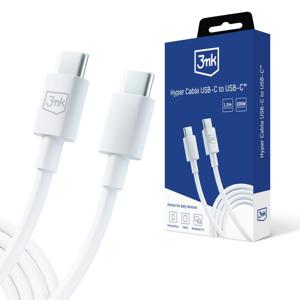 Accessories - 3Mk Hyper Cable C To C 100W 1.2M White