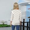Women's Stand Collar 3/4 Sleeve Printed Top T-shirt