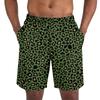 Herren Shorts mit Leopardenmuster - Lässige Leichte Atmungsaktive Sportshorts für den Sommer