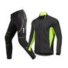 Ensemble veste et pantalon d'hiver pour homme pour le cyclisme Chaud Coupe-vent Thermique Tenue de vélo Temps froid