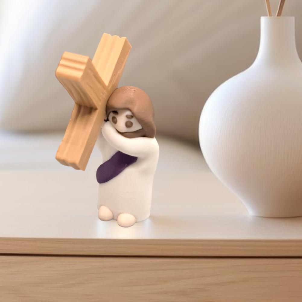 Taschengroße Jesus-Statuen Inspirierende Jesus-Figuren Set von Mini-Jesus-Figuren Entzückend Ostern für Zuhause für Ostern