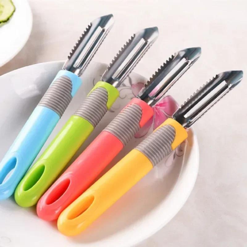 1 Pcs Color Random Stainless Steel Vegetable Cutter Suitable Friut Potato Paring Knife Household Kitchen Peel Accessories New