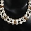 Vintage Multi-layer Diamond-encrusted Pearl Necklace, French Retro Light Luxury Sweater Chain, Elegant Woman