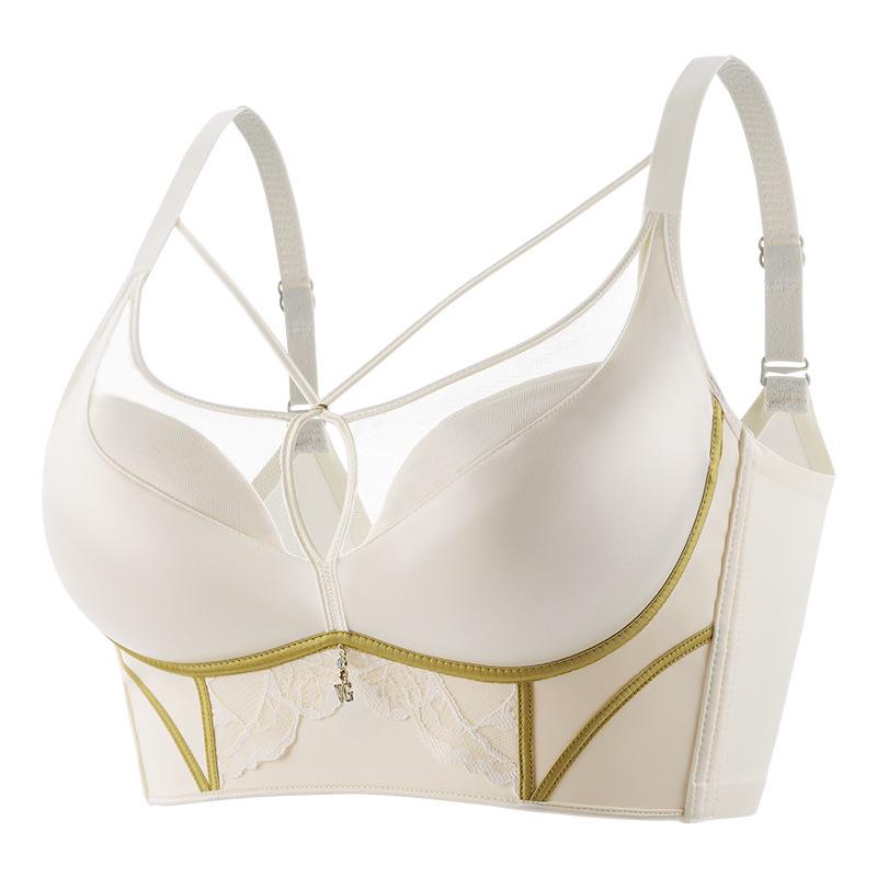 Seamless Push-Up Bra: Chest Minimizer & Anti-Sagging Shaping with Side Support, Wireless 3D Cups