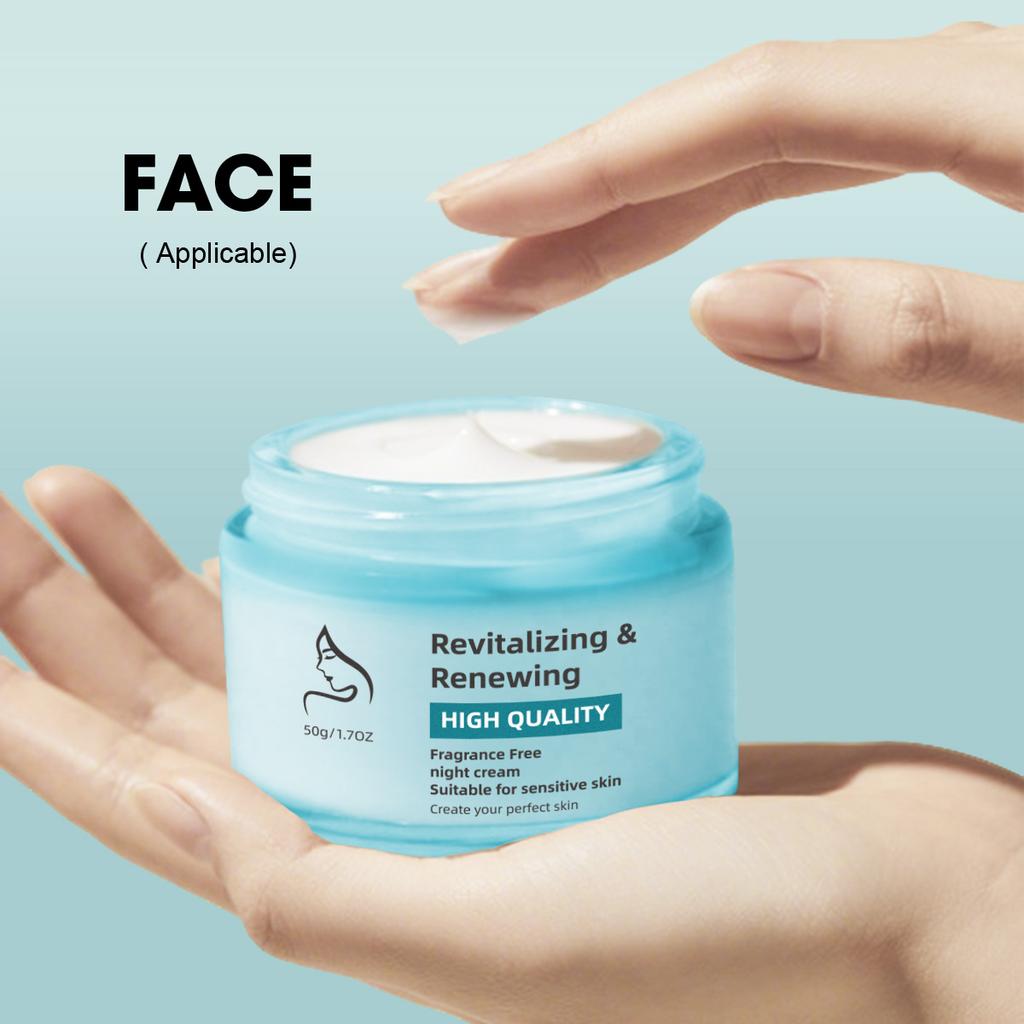 Premium Revitalizing Night Cream 50G Vitamin E and Shea Butter Anti-Aging Face Treatment Collagen Peptide Firming Moisturizer for Radiant Skin