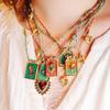 Gold Plated Retro Tarot Card Necklace Elegant Retro Tarot Card Necklace With Delicate Designs for Daily Wear Parties