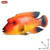 Oenux Sea Life Animals Model Action Figures Ocean Fish Sailfish Bass Grouper Salmon Aquarium Figurines PVC Educational Kids Toy