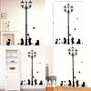 Quality Home Decor Wallpaper Pvc Wall Stickers With Cartoon Animal Butterfly And Cat Design**