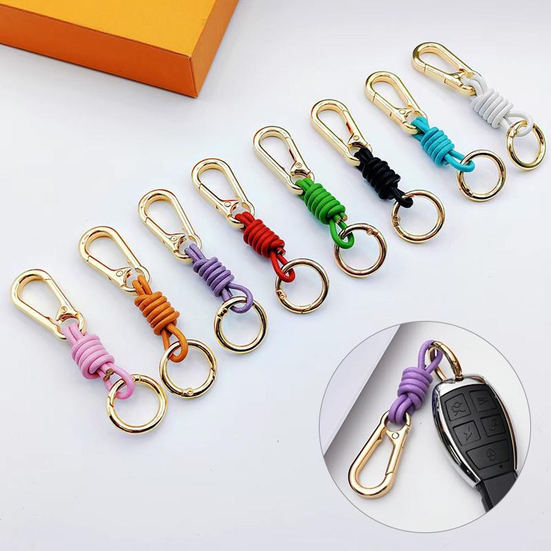 

DIY PU Leather Bag Pendant Woven Shape Cute Anti-lost Lanyard Fashion Key Storage DIY Pendant Car Keychain Candy Color Multicolor білий