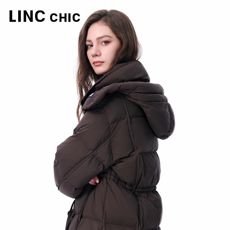Jinyujie 2025 Winter Women's Hooded Mid-Length Down Jacket