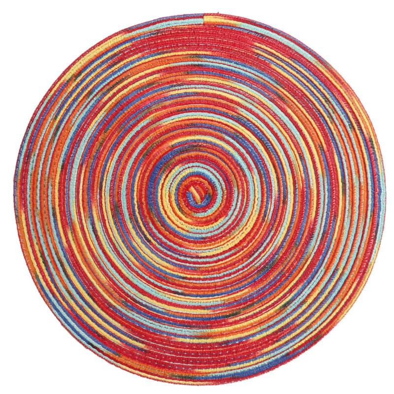 

European Tie-Dye Ramie Cotton Insulated Coaster Mat 11 cm