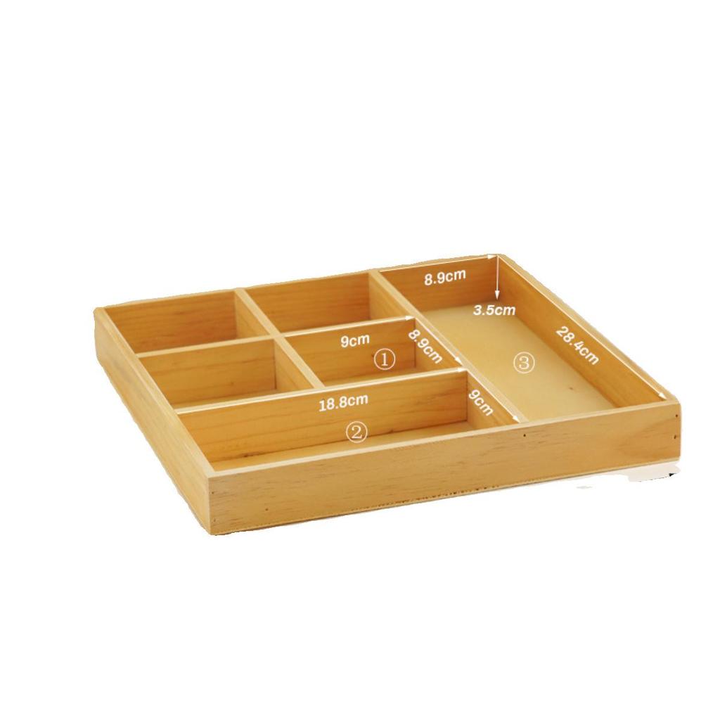 Holz-Teetisch-Organizer: Kompakte Aufbewahrungsbox für Schreibwaren und Kleinkram