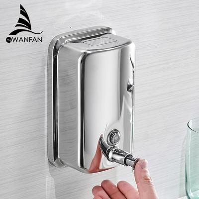 Liquid Soap Dispensers Wall Sabonet 304 Stainless Steel Wall Mounted Bathroom Liquid Hand Soap Dispenser Kitchen Fitting 18020