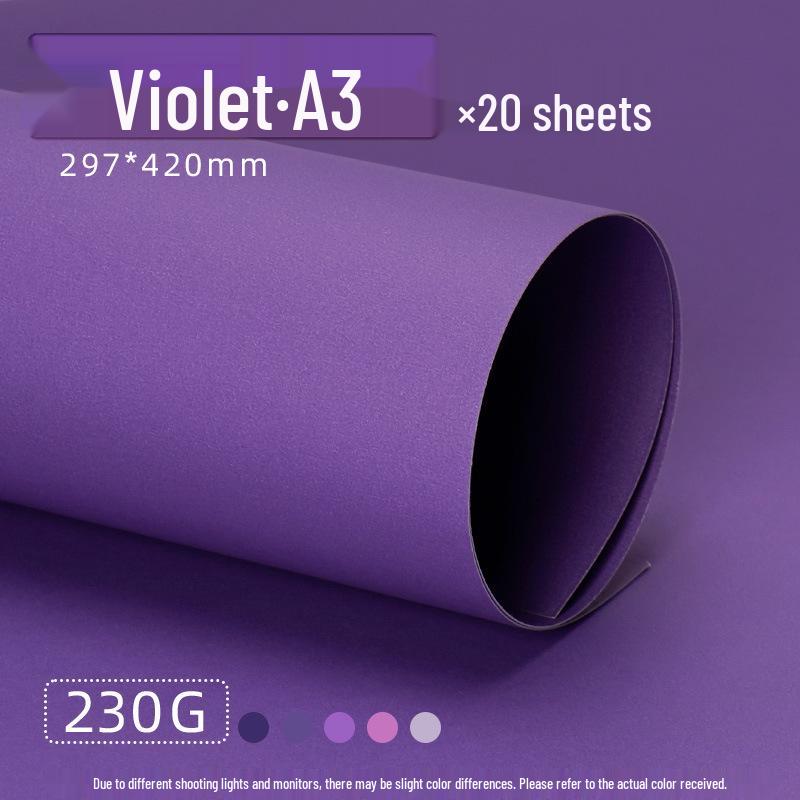 Purple Series Thick Cardstock: A4/A3/4K/8K Student Photography Background 230G