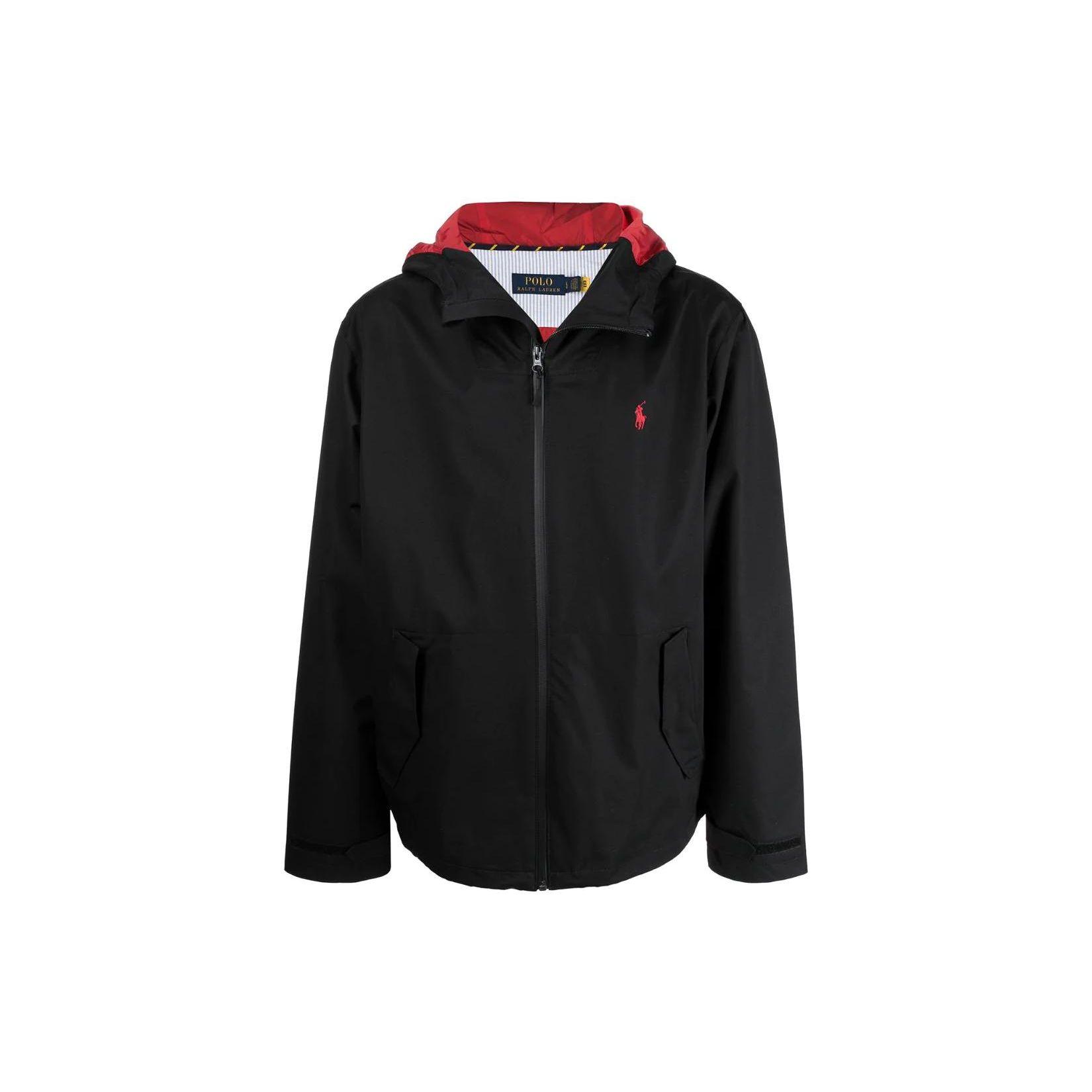 

Polo Ralph Lauren SS22 однотонная удобная водонепроницаемая куртка с капюшоном на молнии для мужчин, черная 710861091001BLACK M