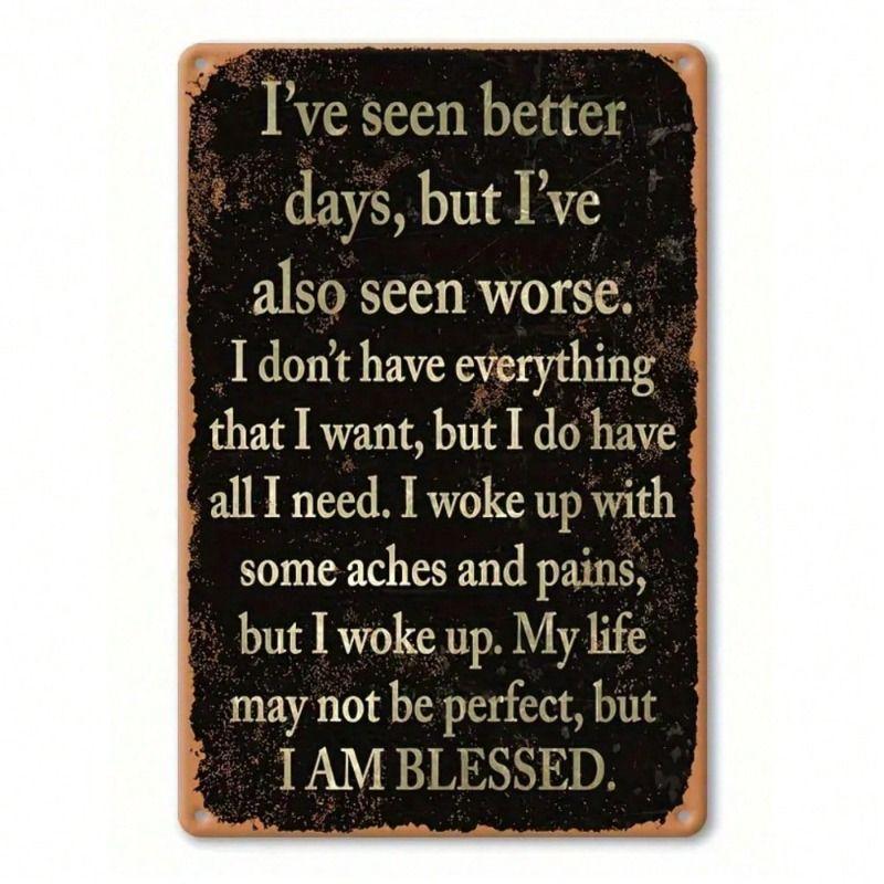 Decorative Metal Wall Sign 20x30cm Tin Sign Vintage Art