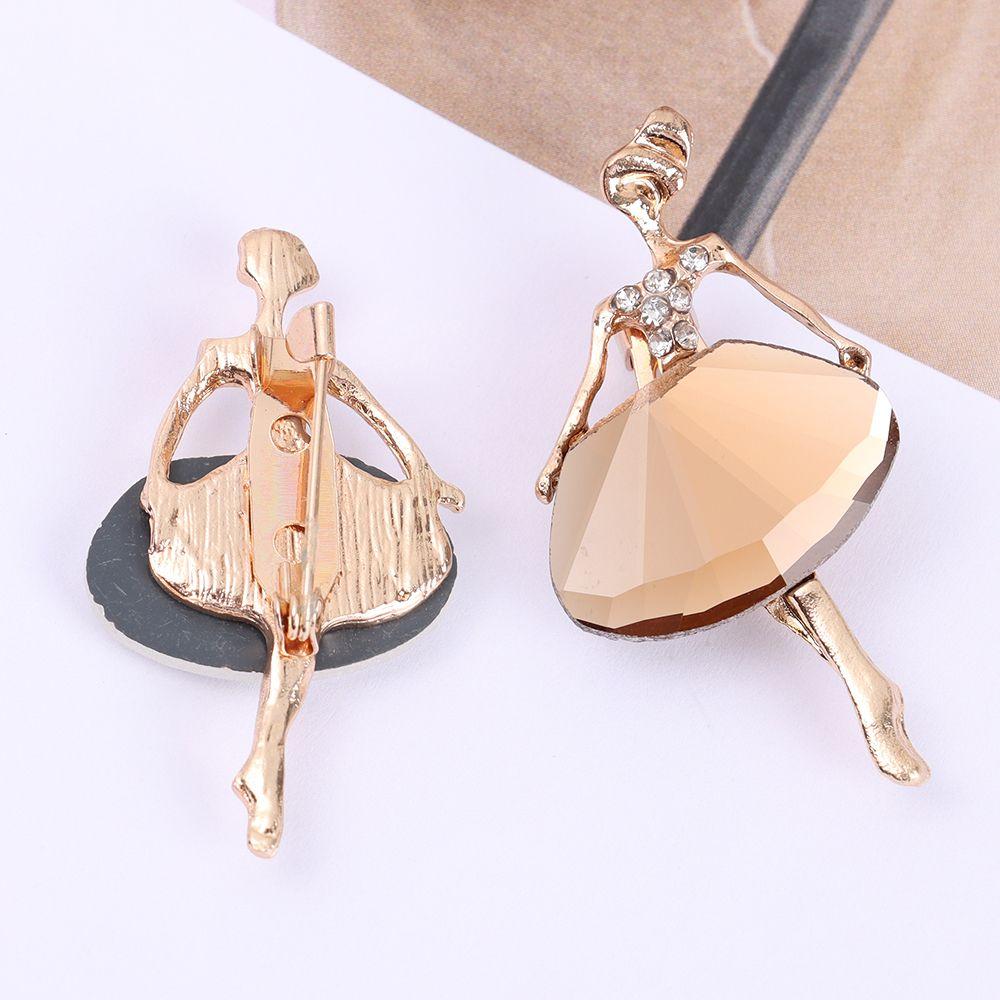 Gift Bag Jewelry Ballet Girl Pin Dancing Girl Brooches Clothes Accessories Crystal Badge
