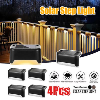 Solar LED Light Outdoors Garden Solar Stair Light Waterproof Courtyard Terrace Guardrail Step Light Garden Exquisite Decor Light