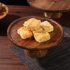 High Foot Plate High-Footed Cake Plate Practical Cake Display Tray Solid Wooden Tray  Living Room