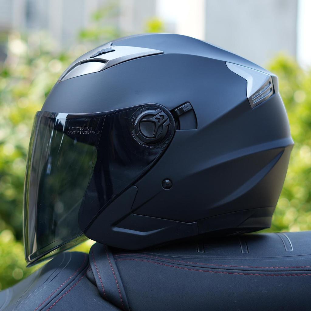 GXT708 Electric Scooter Helmet with Double Visor for Men & Women - All-Season Safety Half Helmet