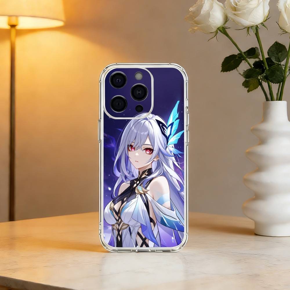 G-Genshin Impact S-Skirk Phone Case For iPhone 17 16 15 14 13 12 11 Mini Pro Max Plus Transparent Cover iPhone16e