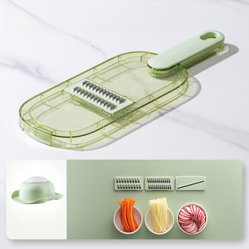 Multifunctional Vegetable Chopper Slicer Shredder Grater, Kitchen Potato Carrot Cucumber Cutter with Hand Guard