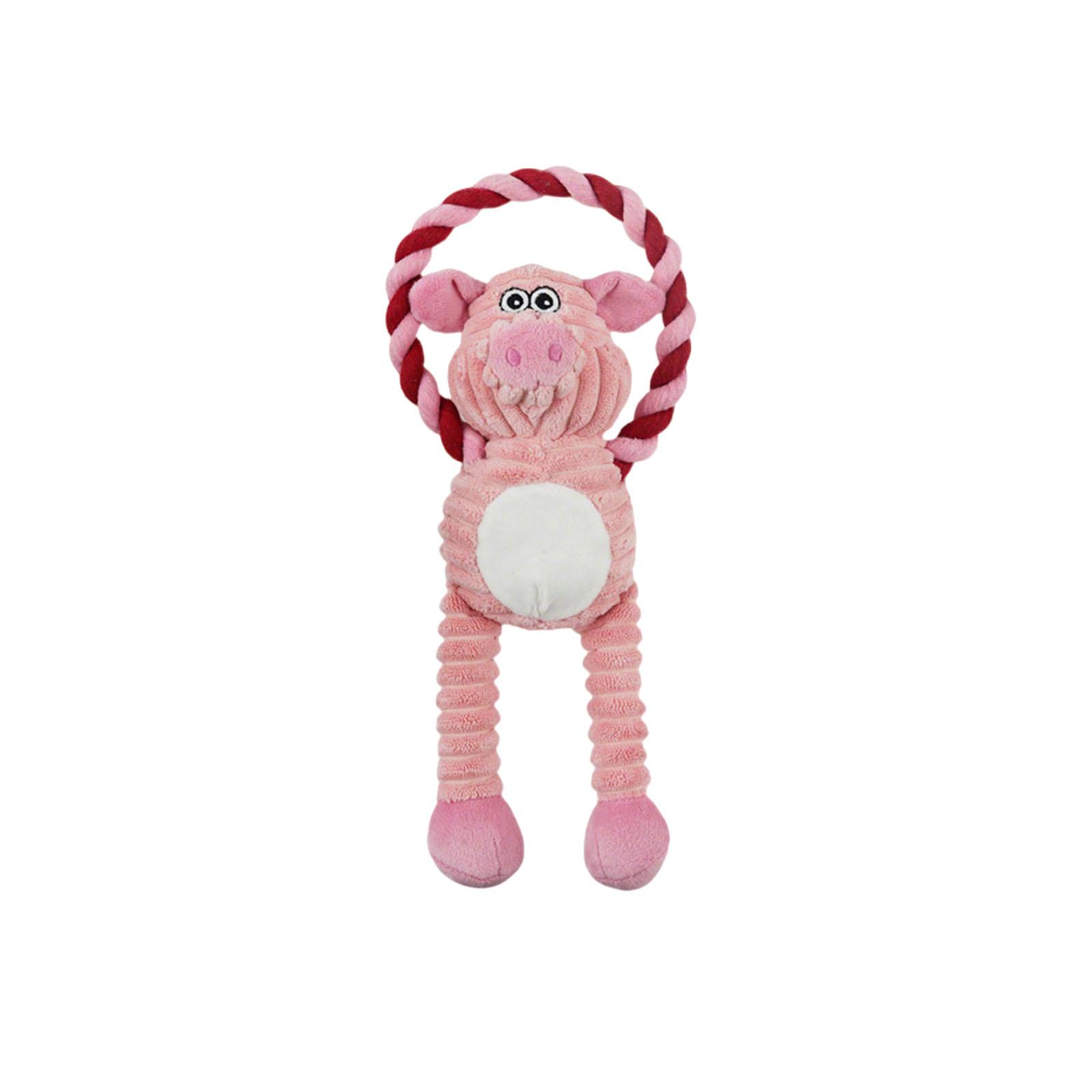 

Pet Toys - -covered Cotton Rope - Chewing And Teething To Boredom - Dogs Toys That Make Sounds When Chewed One Size рожевий