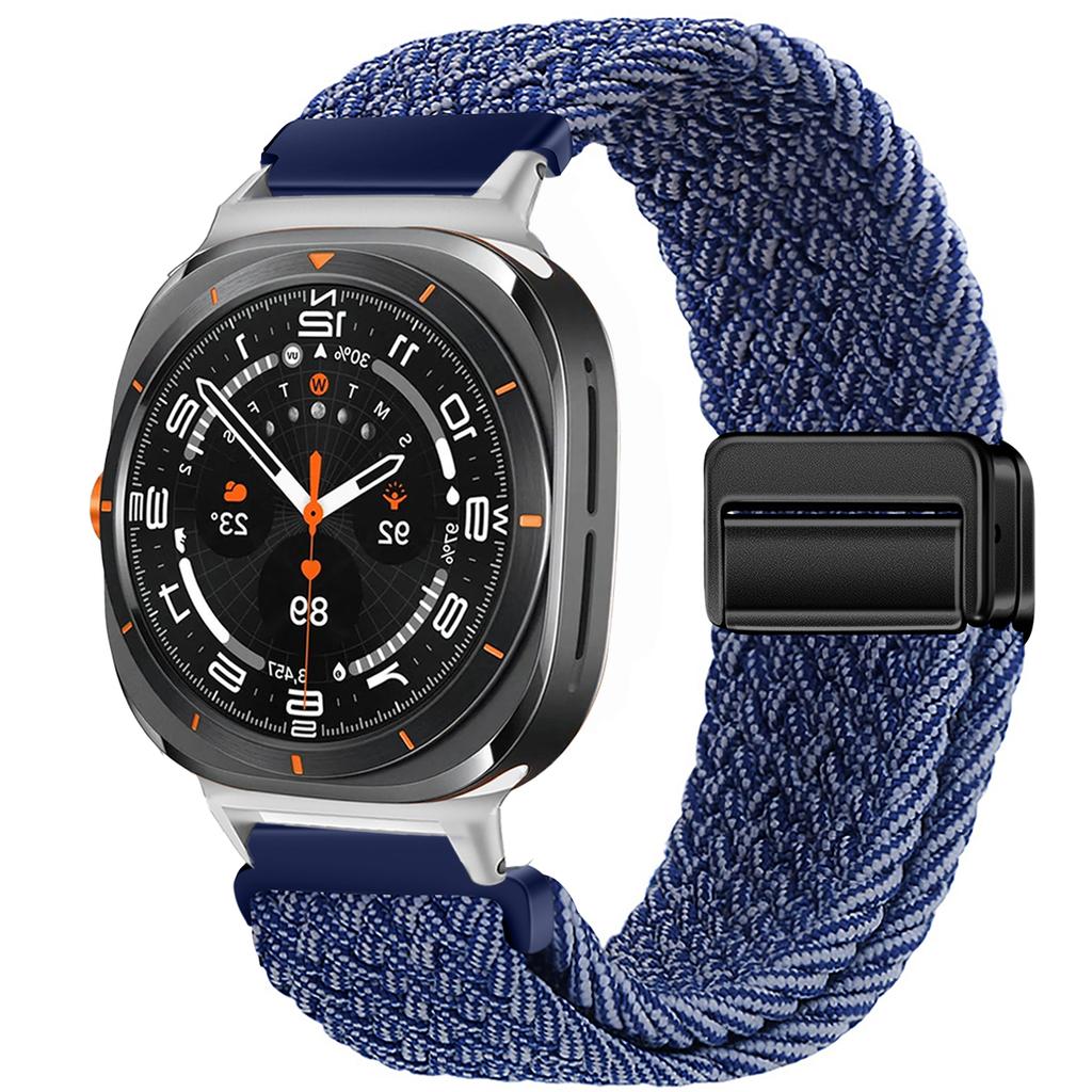 For Samsung Galaxy Watch Ultra Strap 47mm Accessories Magnetic Nylon Braided sport Bracelet Correa Galaxy Watch 7 Ultra Band