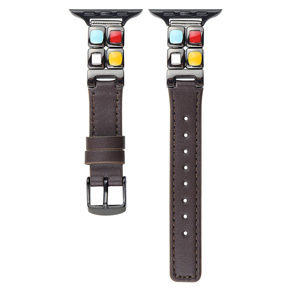 Leather Strap for Apple Watch Series 10 Ultra 9 8 7 SE 6 5 4 3 2 1 46mm 49mm 45mm 44mm 42mm Eyeshadow Palette Watch Band