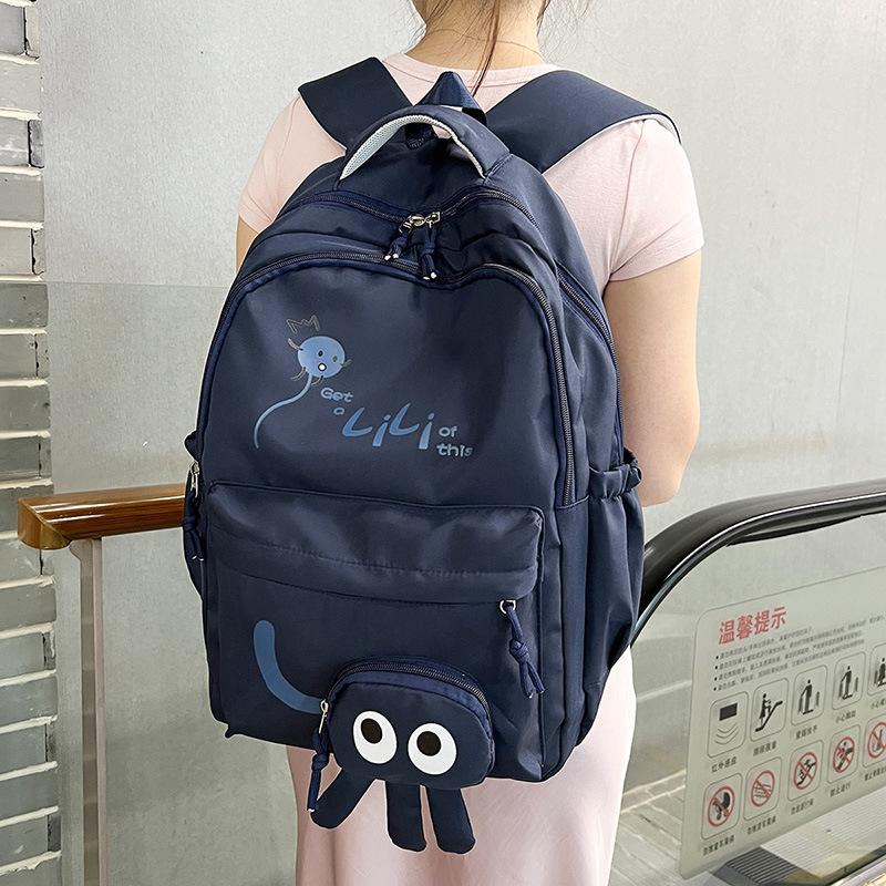 Schoolbag wholesale new junior high school students small octopus large capacity backpack female high school students primary school school backpack