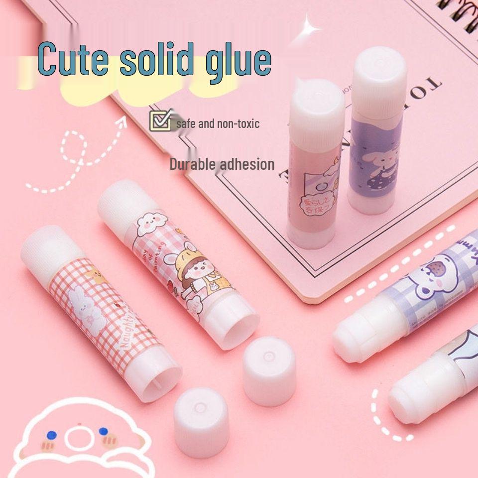 High Viscosity Cute Cartoon Glue Stick for Students - Solid Craft Adhesive