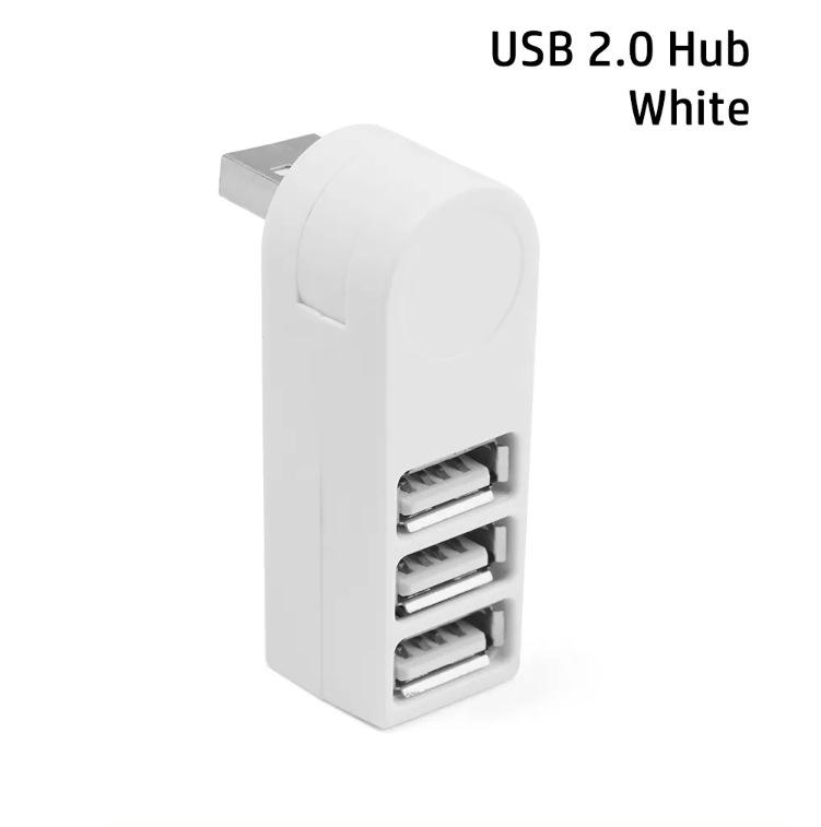 Type-C Rotating Docking Station: USB Hub with 3-Port Expansion and Multi-Interface Type-C Splitter