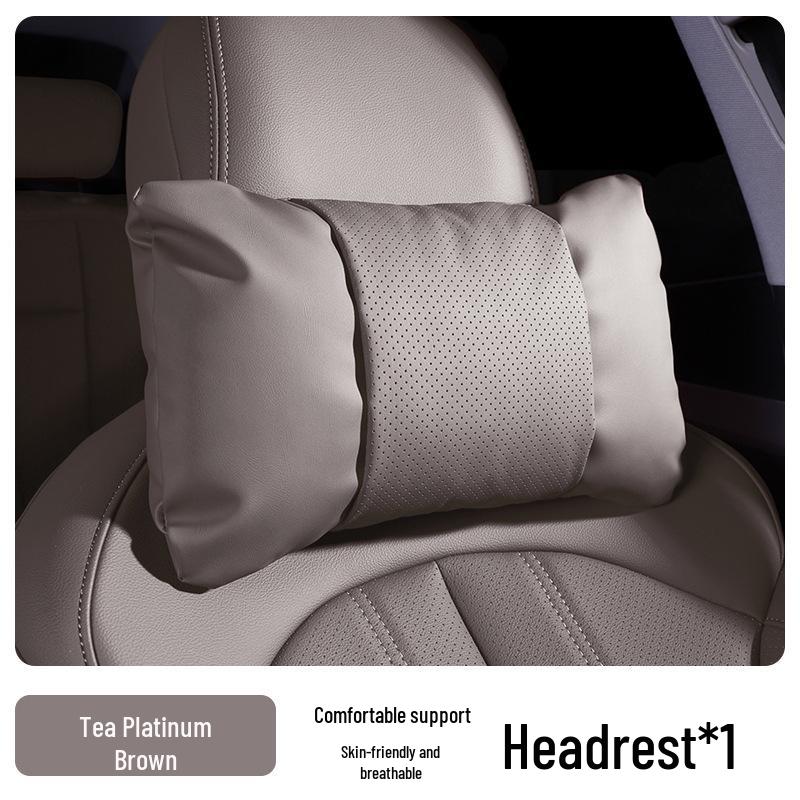 Compatible with 25 Zeekr 001 models: Nappa Leather Headrests, 007GT Lumbar Supports, and 009 Car Seat Backrests