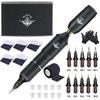 Professional Tattoo Machine Kits Portable Rotary Wireless Tattoo Pen Set With Power Supply RCA Interface Permanent Make-up Tools