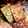 30Sheets Kawaii Japanese Showa Style Cuisine Dessert Glitter Film Sticker Book Diy Handmade Scrapbook Aesthetic Stationery