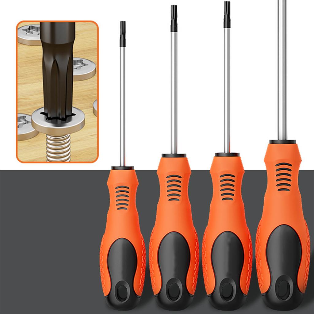 Durable Tamper Proof Screwdriver Magnetic Torx Screwdriver Long lasting and Durability CR-V Steel Tool Set of 6pcs