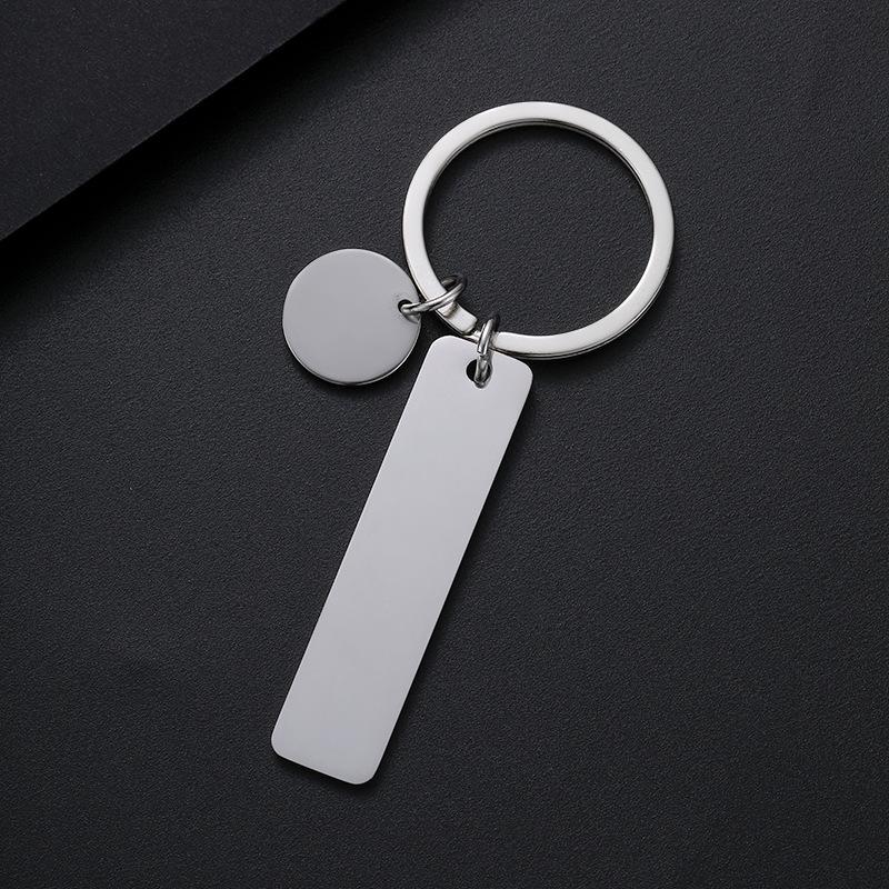 Colorful Stainless Steel Round Keychain: Blank, Laser-Printed Gift