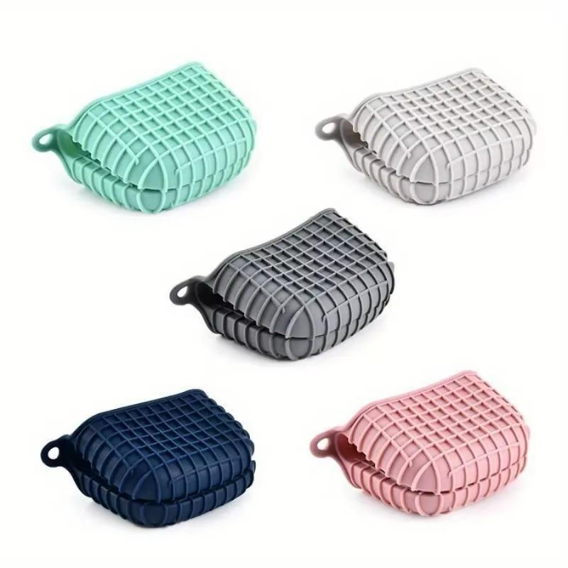 

2Pcs/Pair Insulated Hand Grip Waffle Silicone Anti-heat Gloves Baking Oven Microwave Plate Holder Anti-slip Anti-heat Gloves Mat 2pcs серый