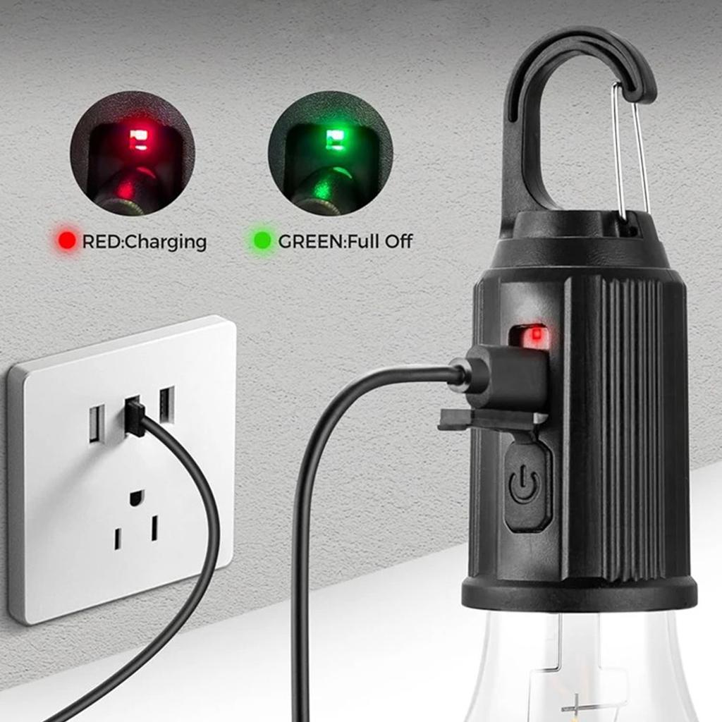 Dimmable Usb Light Bulb With Hook Rechargeable Lamp Warm White Waterpooof Emergency Outdoor Lighting Camping Led Flashlight Usb