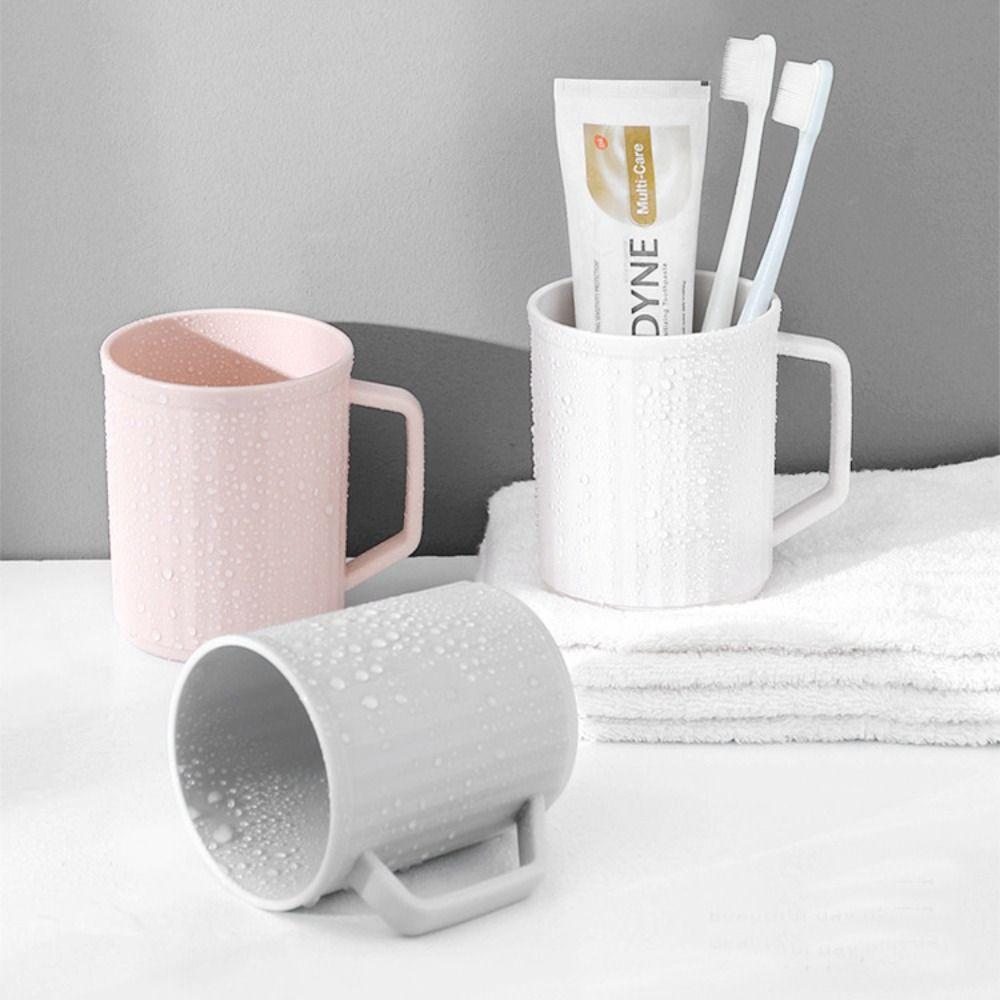 

PP Mouthwash Cup Solid Color Tooth Glass Mug Toothbrush Cup Household белый