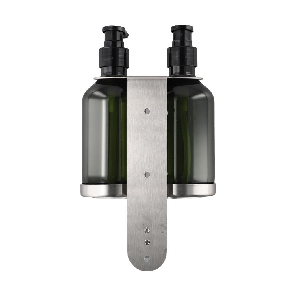 Securely Attached Wall Mounted Manual Soap Dispensing Unit For Holding Soaps And Other Liquid Products Efficiently