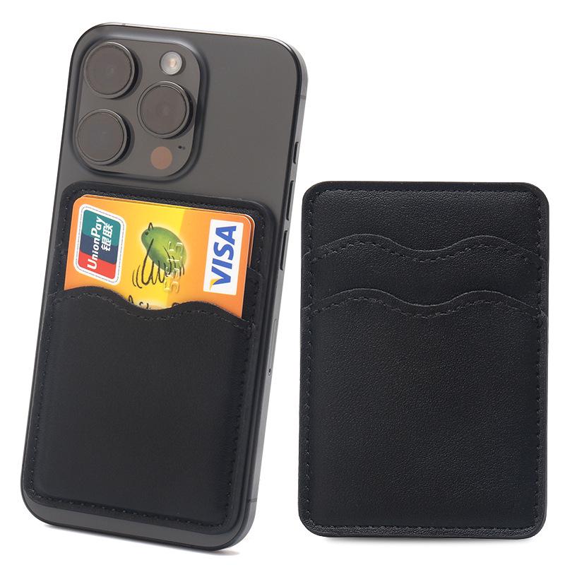 Thin Mobile Phone Card Holder: Holds 2 Cards, Adhesive Back, Business Card Case, Custom Logo Printing